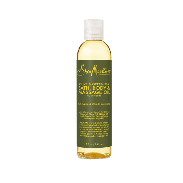 Shea Moisture Olive and Green Tea Bath Body and Massage Oil.