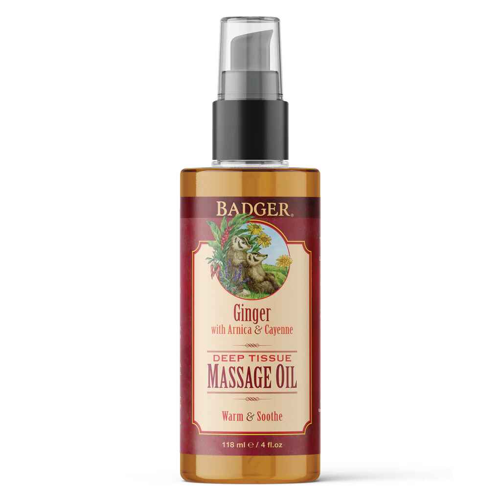 Badger Ginger Deep Tissue Massage Oil.