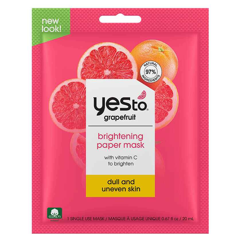 Yes to Grapefruit Brightening Paper Mask Single Use.