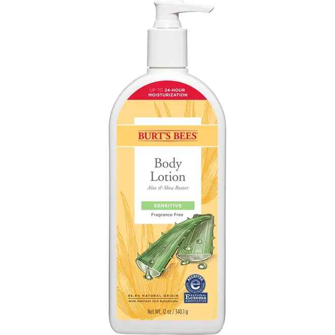 Burt's Bees Sensitive Aloe and Shea Butter Body Lotion.