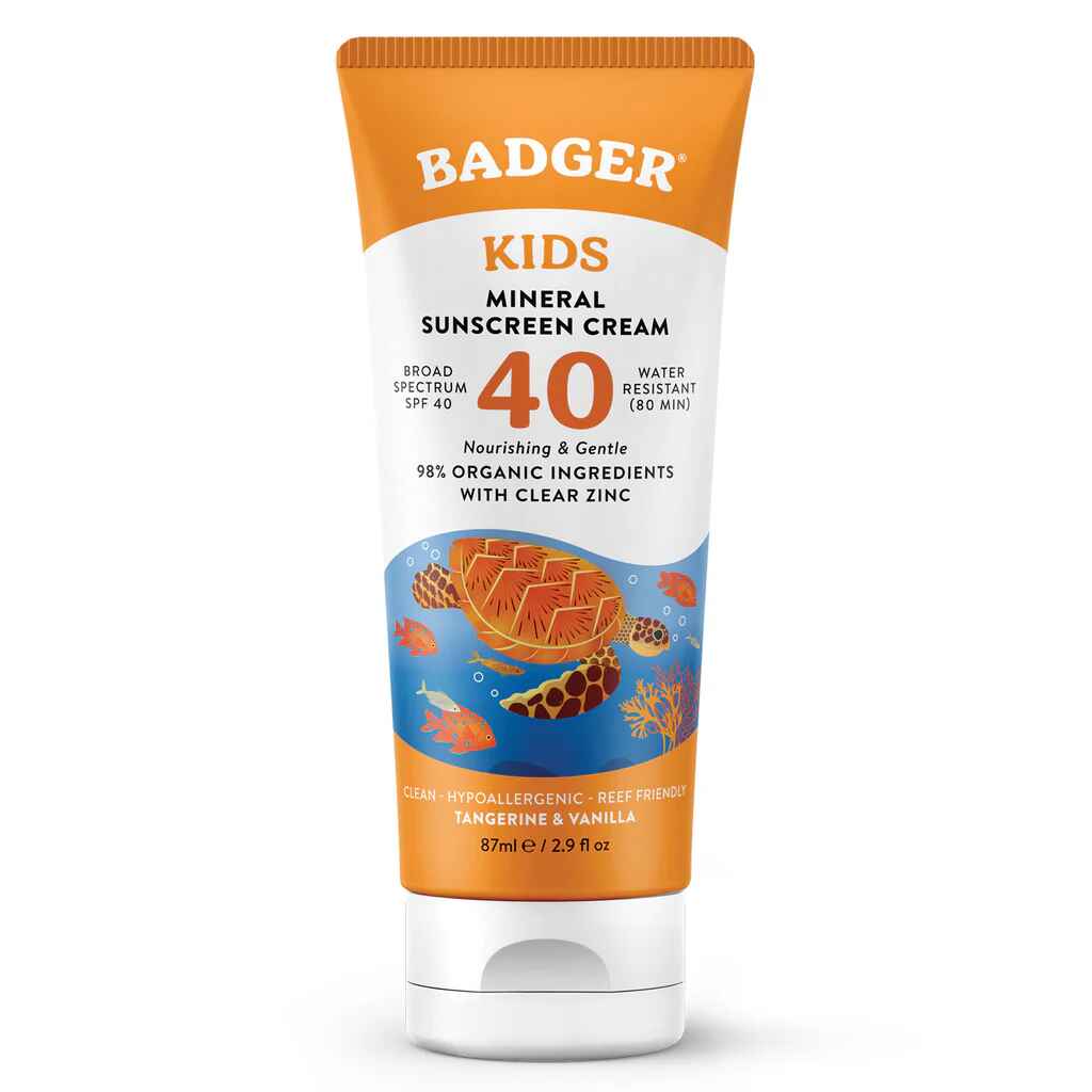 Badger Kids Mineral Sunscreen Cream - SPF 40.