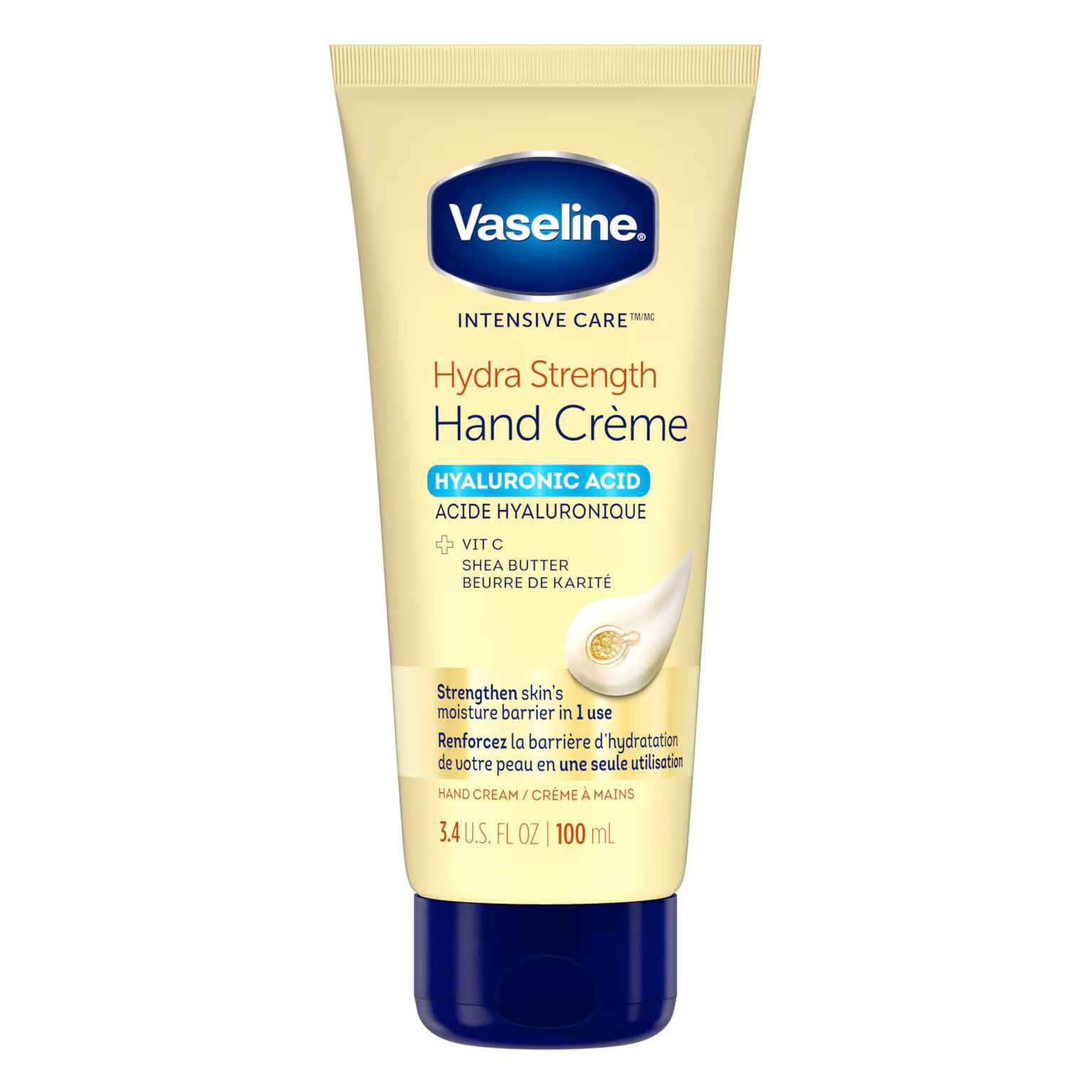 VASELINE INTENSIVE CARE HYDRA STRENGTH HAND CREME.