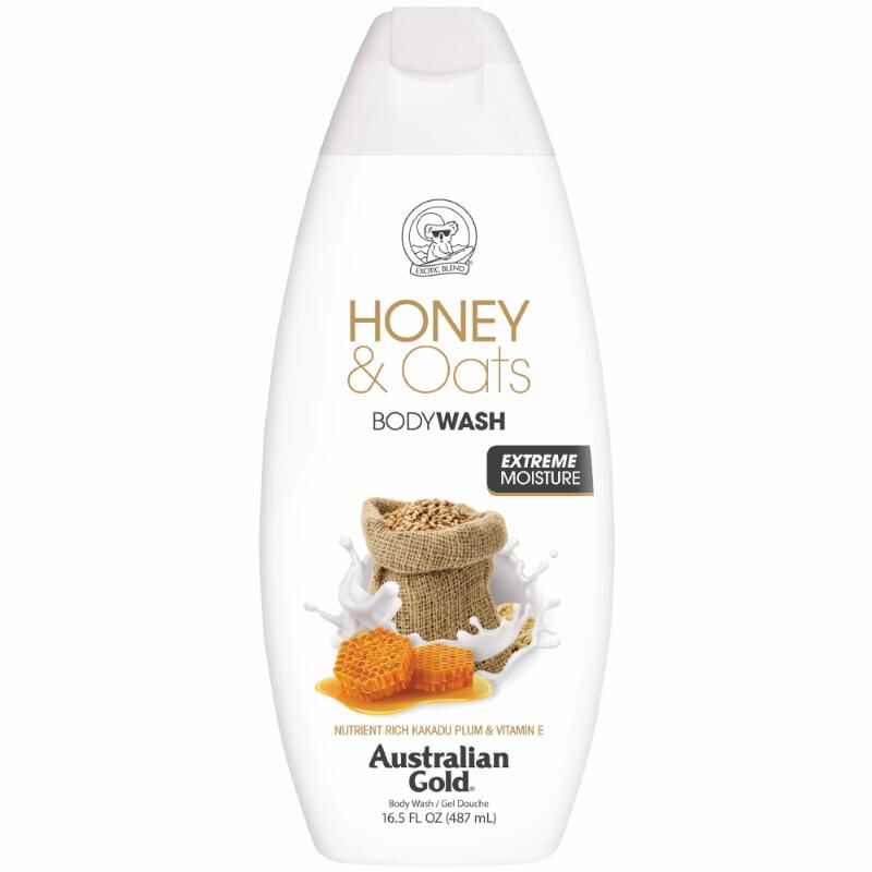 Australian gold HONEY AND OATS BODY WASH.