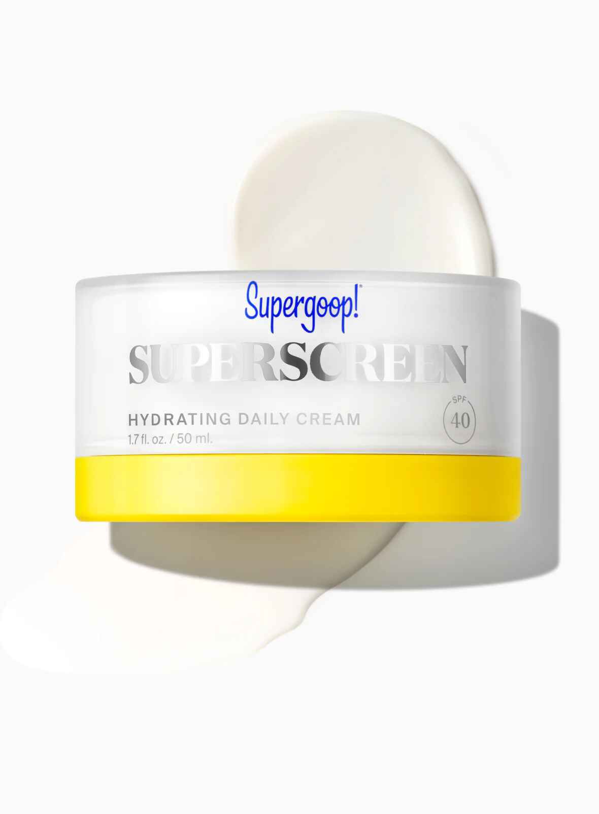 Supergoop Superscreen Hydrating Daily Cream SPF 40.