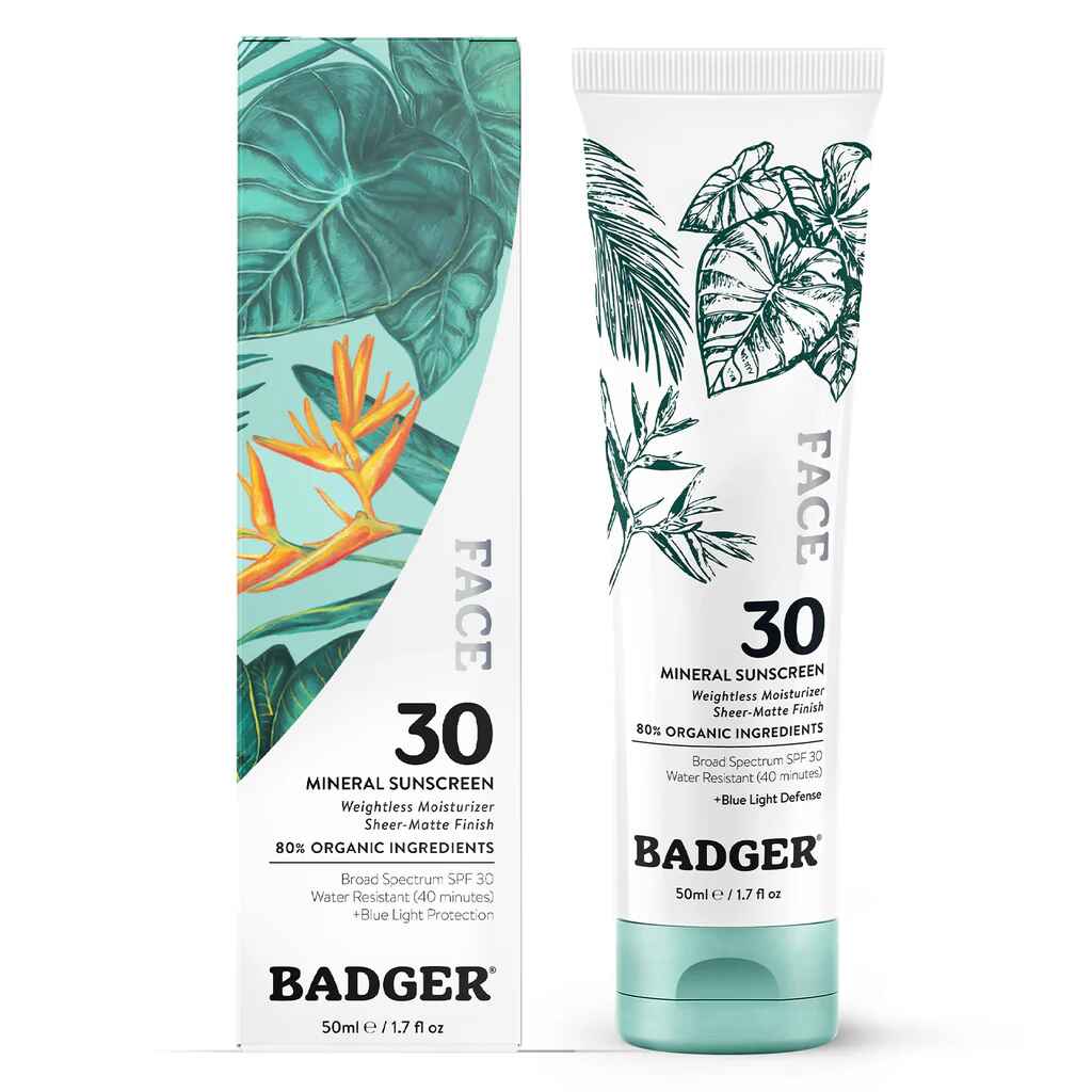 Badger Face Mineral Sunscreen - SPF 30.