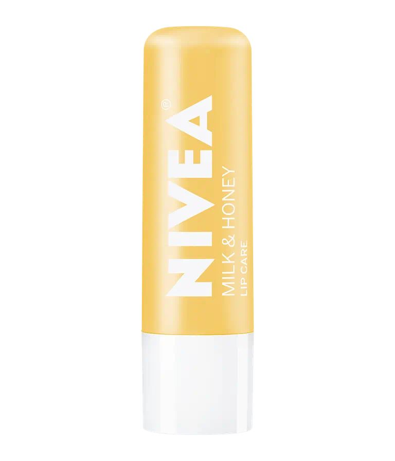 Nivea MILK and HONEY LIP CARE.
