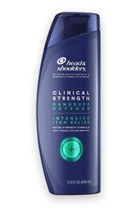 Head and shoulders CLINICAL STRENGTH DANDRUFF DEFENSE INTENSIVE ITCH RELIEF SHAMPOO.