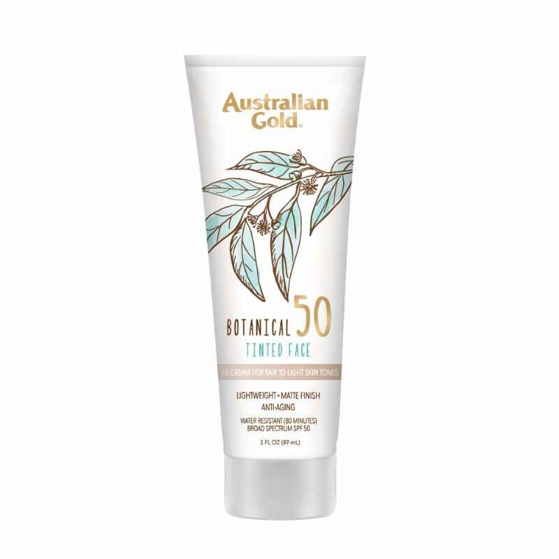 Australian gold BOTANICAL SPF 50 TINTED FACE SUNSCREEN LOTION - FAIR TO LIGHT.