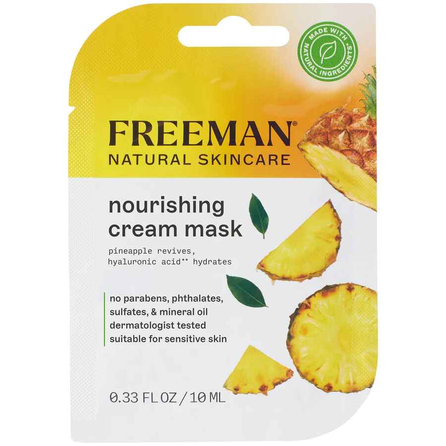 Freeman Natural Skincare Nourishing Pineapple Hyaluronic Acid Cream Mask.