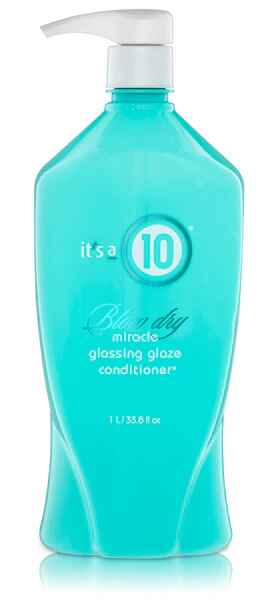 ITS A 10 MIRACLE BLOW DRY GLOSSING GLAZE CONDITIONER.