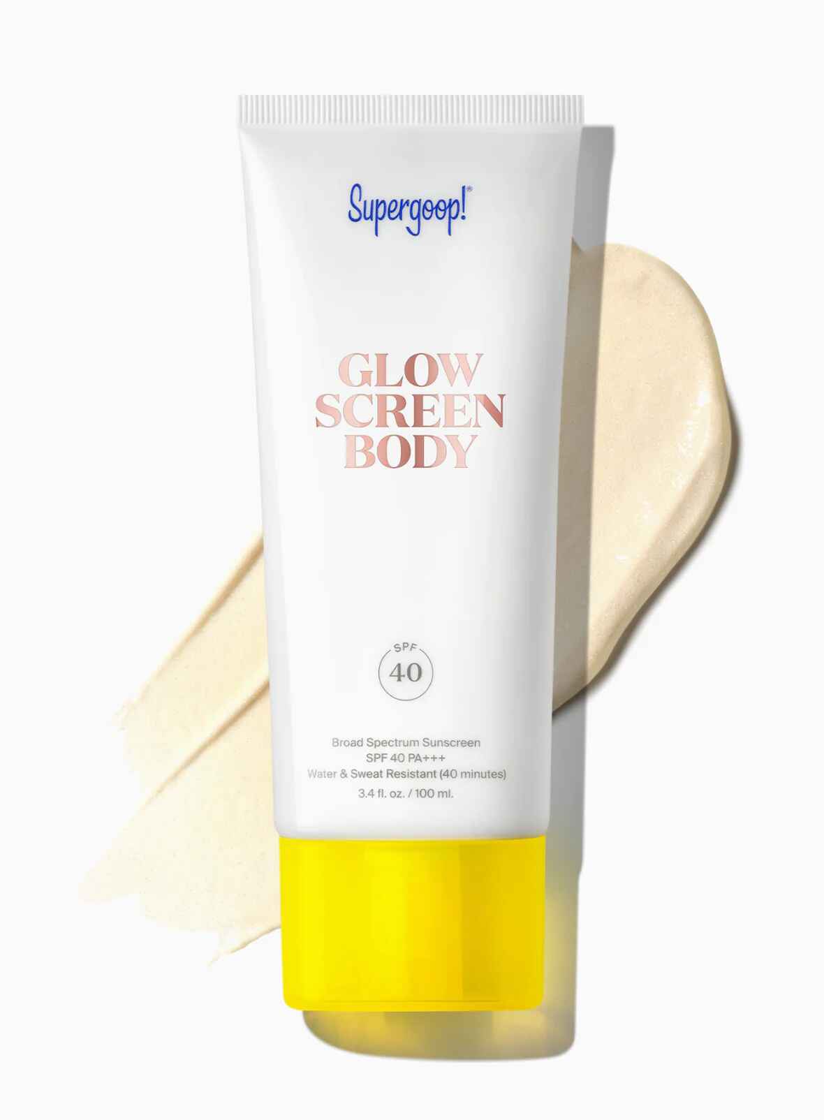 Supergoop Glowscreen Body SPF 40.