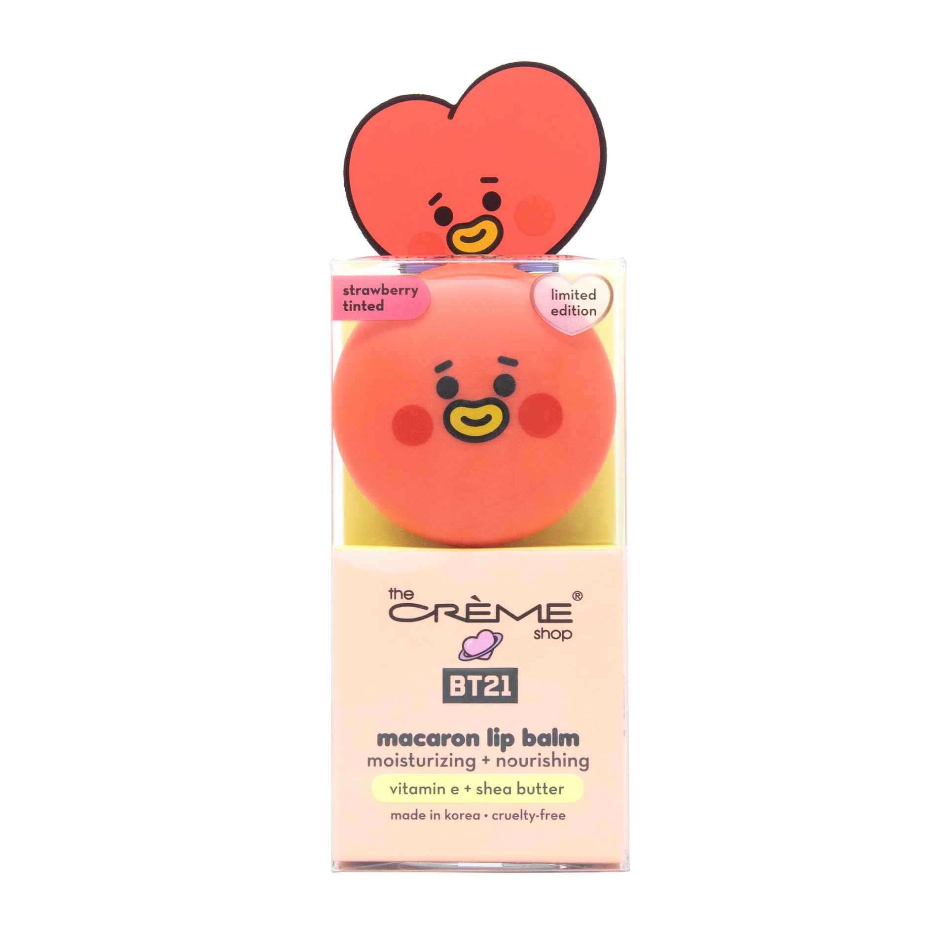 The Creme Shop TATA MACARON LIP BALM STRAWBERRY MILK STRAWBERRY TINTED.