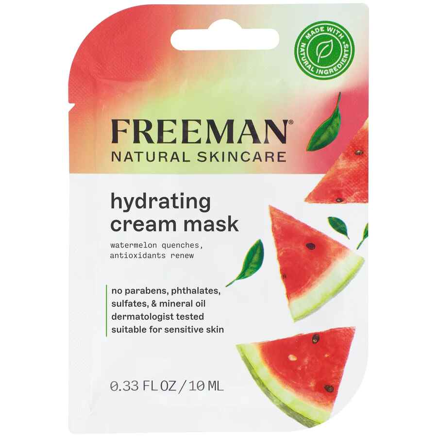 Freeman Natural Skincare Hydrating Watermelon Antioxidant Cream Mask.