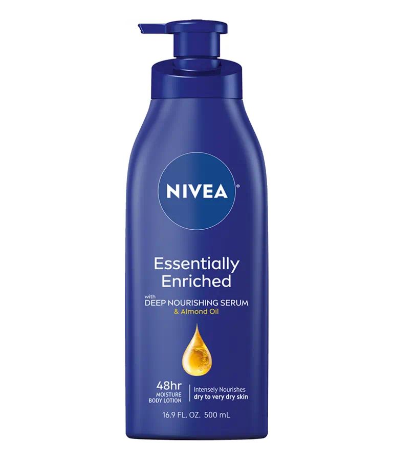 Nivea ESSENTIALLY ENRICHED BODY LOTION.