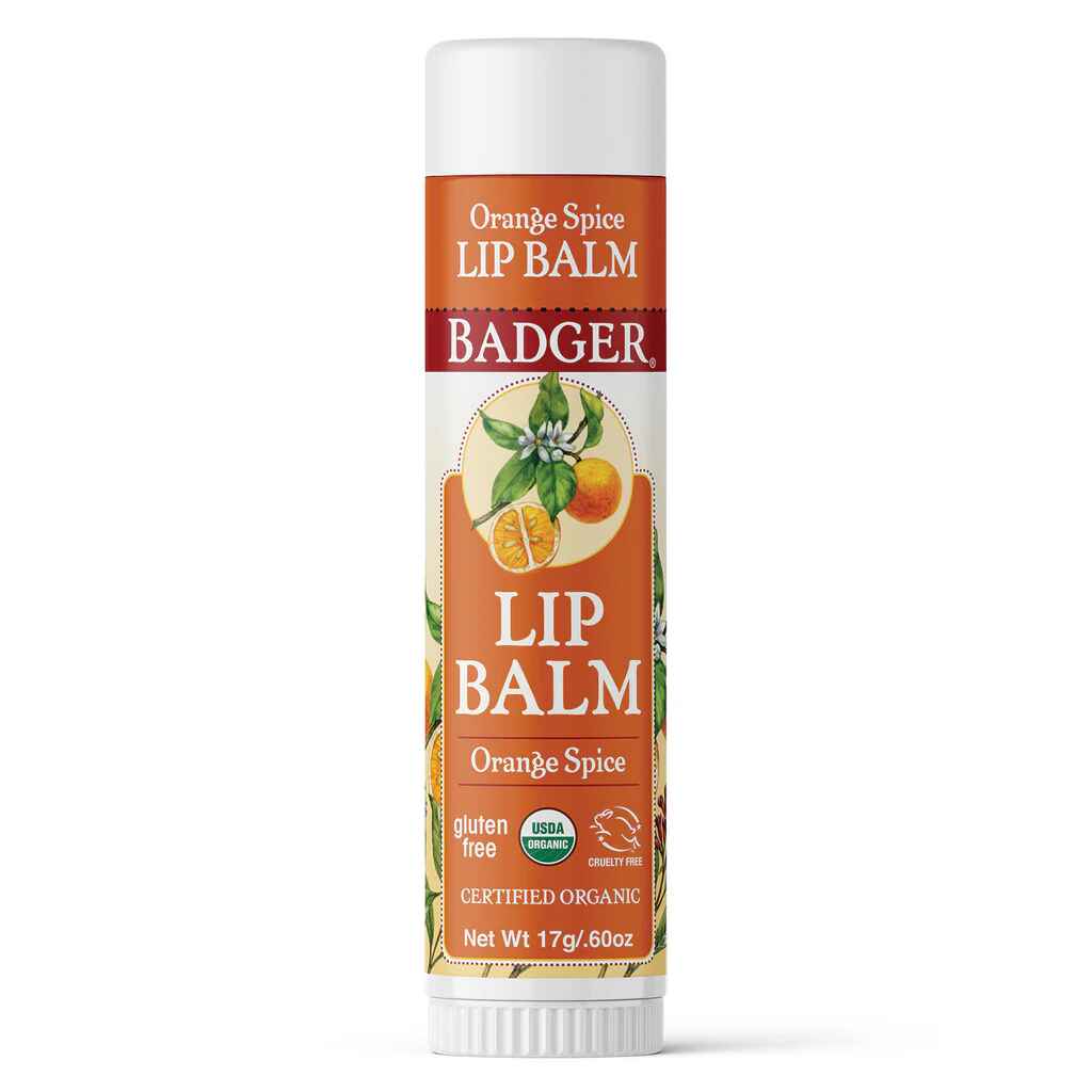 Badger Holiday Jumbo Lip Balm - Orange Spice.