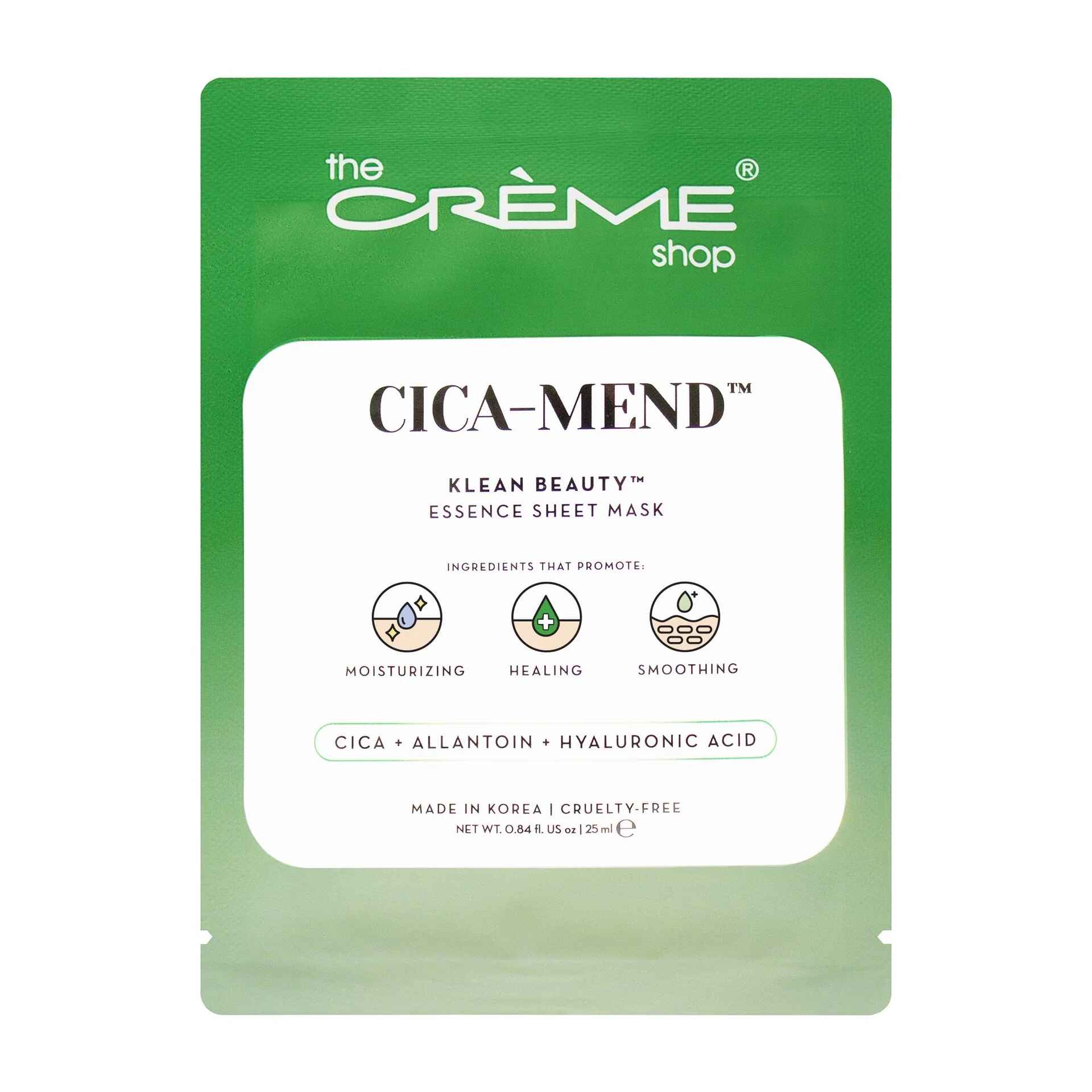 The Creme Shop CICA MEND KLEAN BEAUTY ESSENCE SHEET MASK.