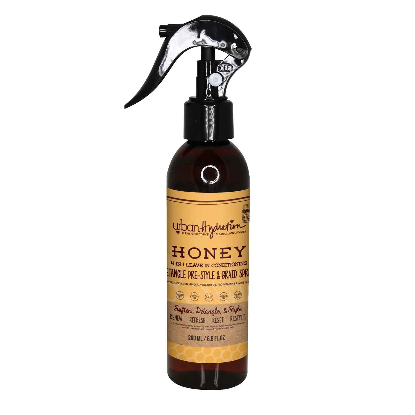 Urban Hydration Honey Health & Repair Detangling Spray 6 8oz.