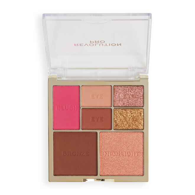 Revolution beauty Revolution Pro Iconic Eye and Cheek Palette Medium Deep.