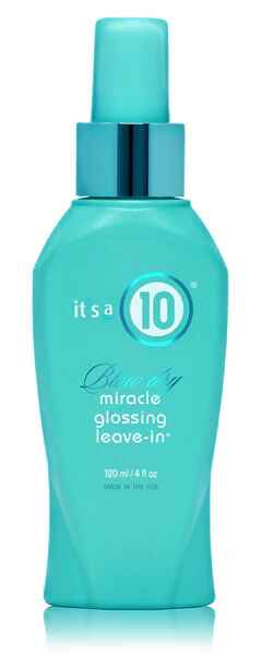 ITS A 10 MIRACLE BLOW DRY GLOSSING LEAVE IN.