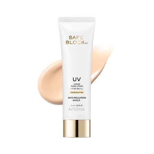 Missha SAFE BLOCK RX COVER TONE UP SUN FOUNDATION FREE.