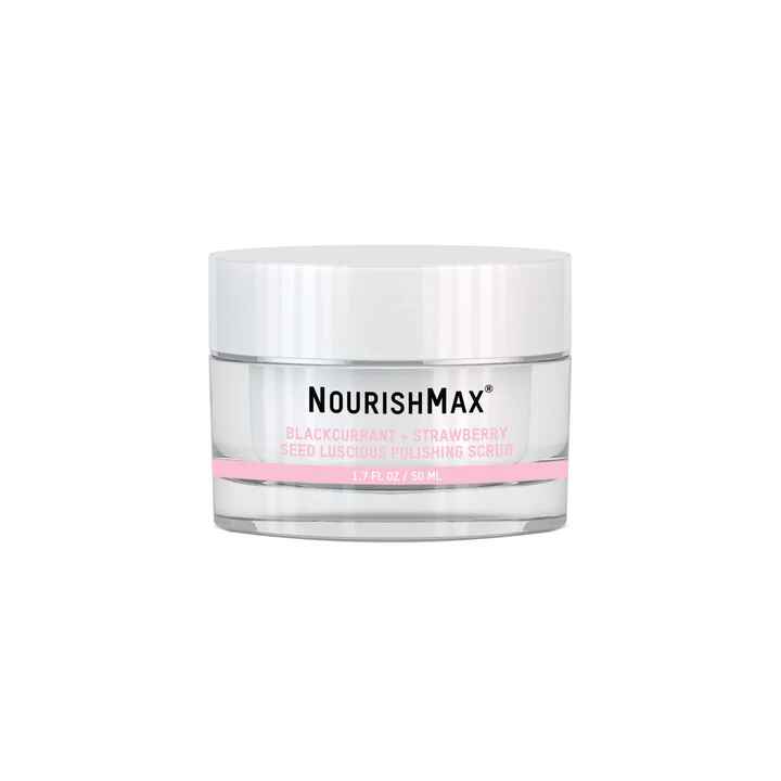 Nourish Max BLACKCURRANT + STRAWBERRY SEED LUSCIOUS POLISHING SCRUB.