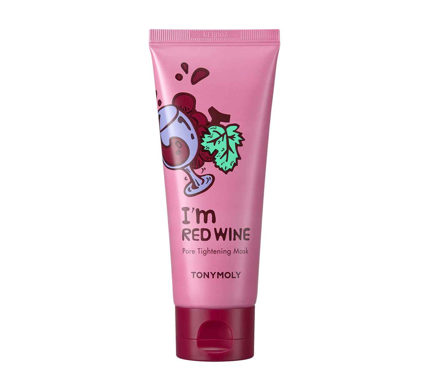 Tonymoly Im Red Wine Pore Tightening Mask.