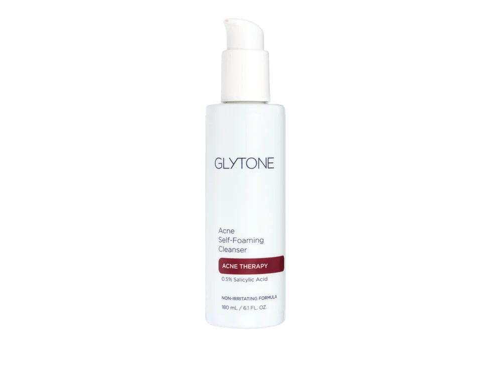 Glytone Acne Self Foaming Cleanser.