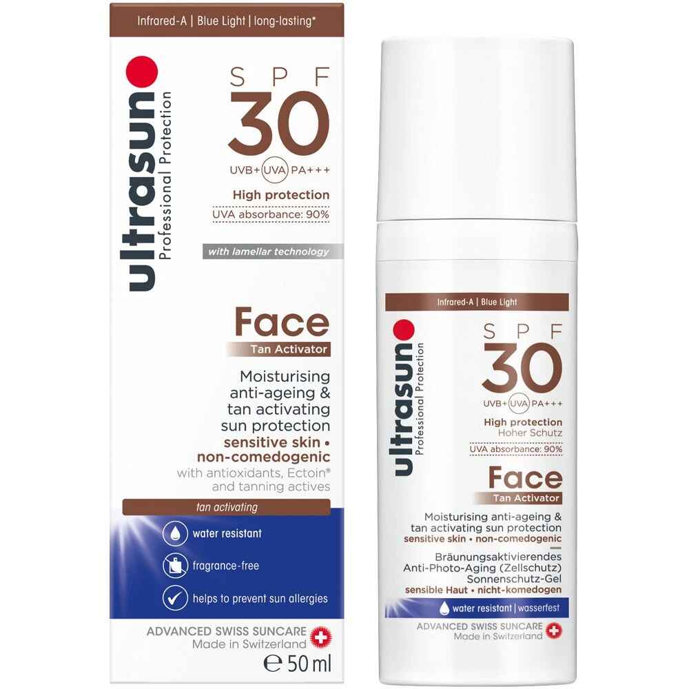 Ultrasun Face Tan Activator SPF30.