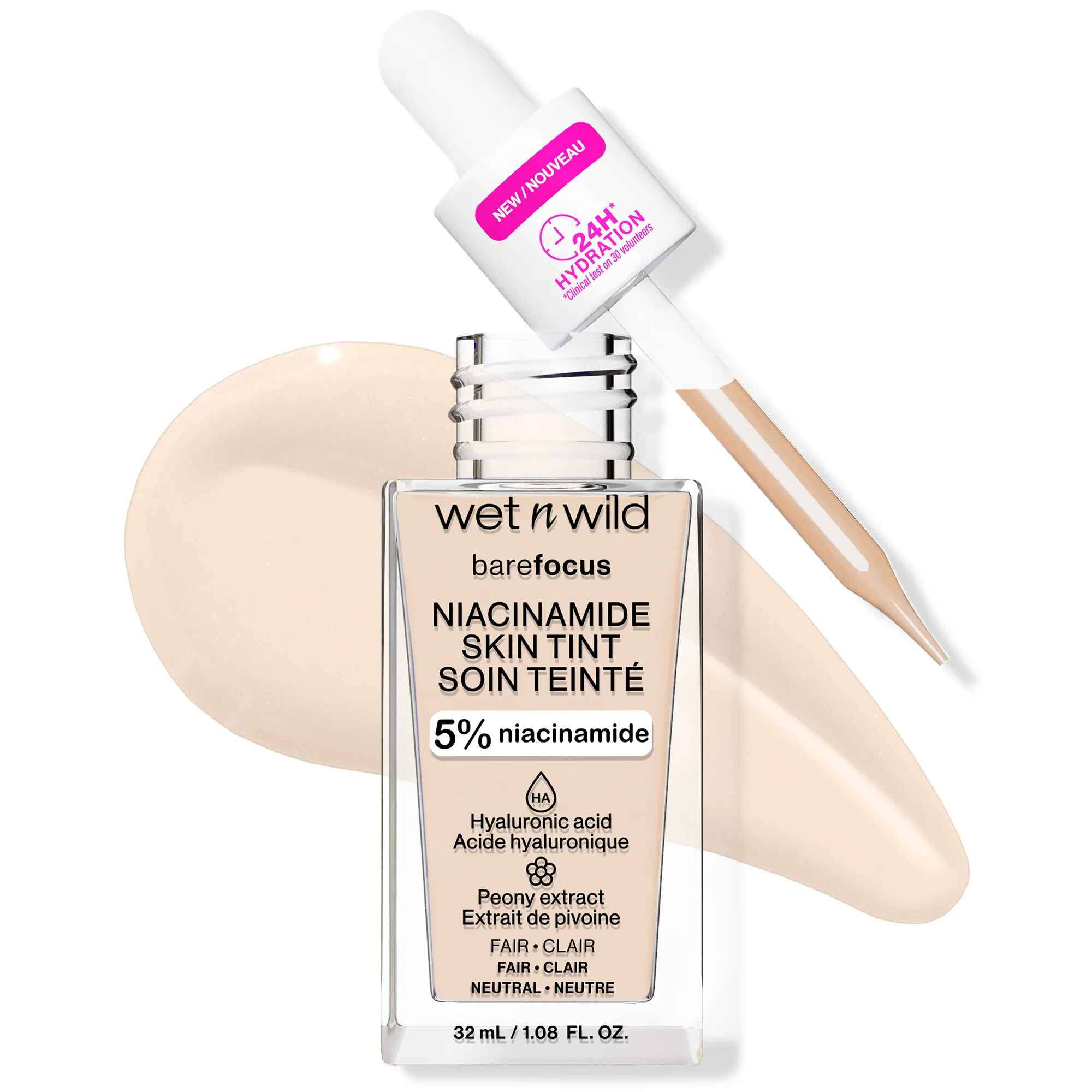 WET N WILD BARE FOCUS NIACINAMIDE SKIN TINT.