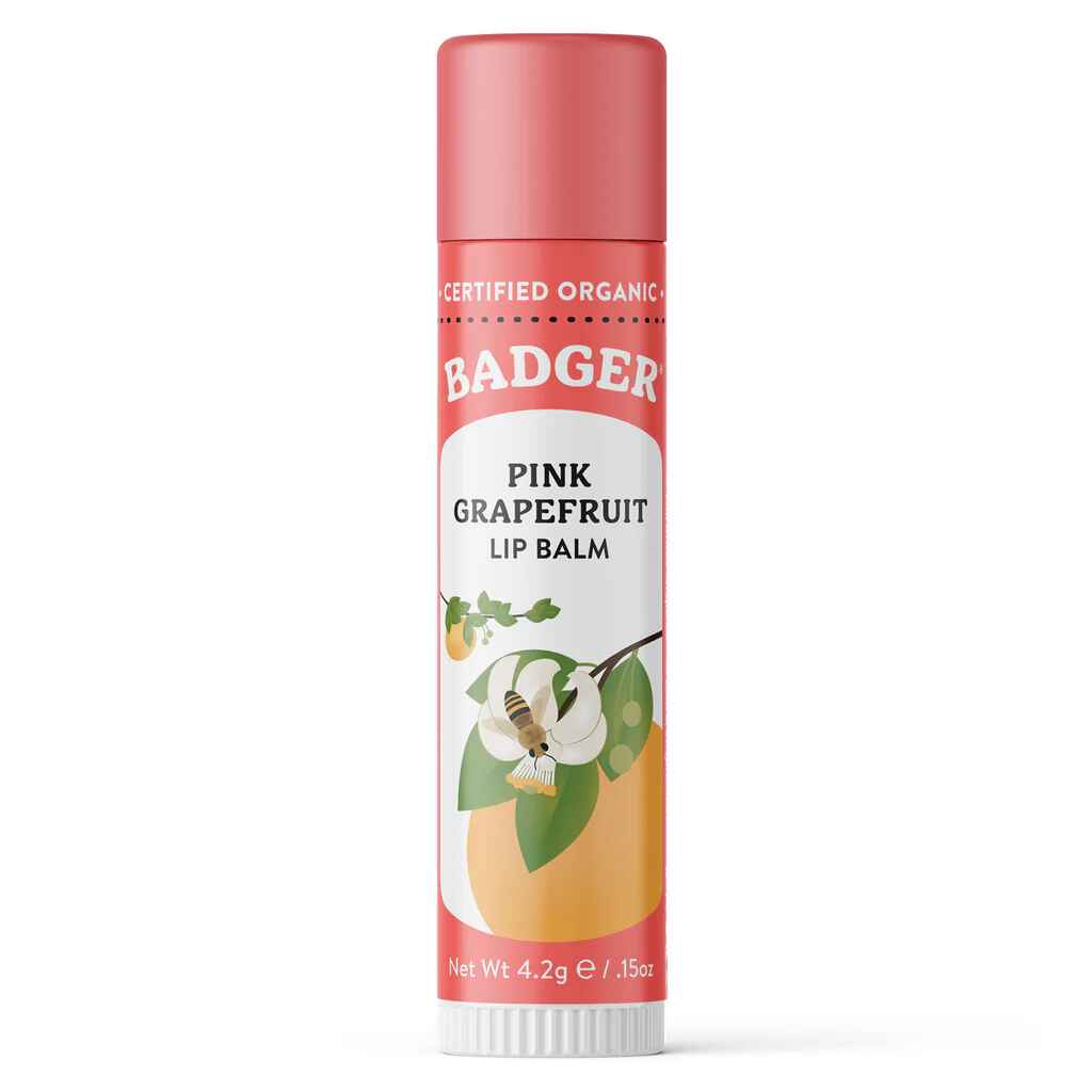 Badger Classic Lip Balm - Pink Grapefruit.