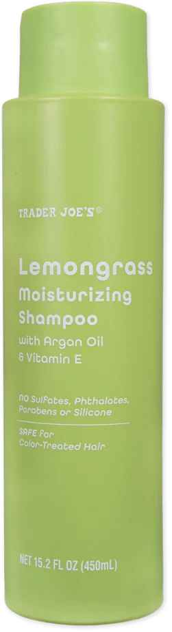 Trader Joes Lemongrass Moisturizing Shampoo.