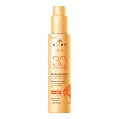 nuxe Delicious Sun Spray High Protection SPF30 face and body.