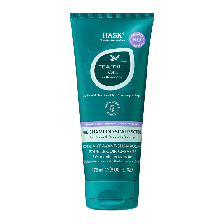Hask TEA TREE OIL Invigorating Pre Shampoo Scalp Scrub.