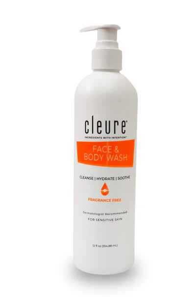 Cleure Face & Body Wash - Oily Skin, SLS Free (12 oz).