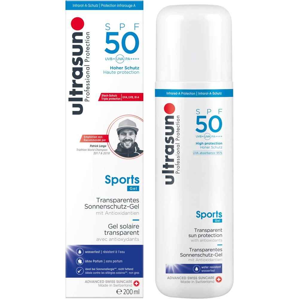 Ultrasun Sports Gel SPF50.