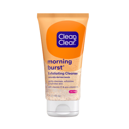 Clean and Clear Morning Burst Exfoliating Cleanser.