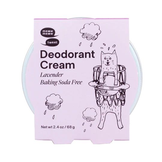 Meow Meow Tweet Deodorant Cream Lavender Baking Soda Free.