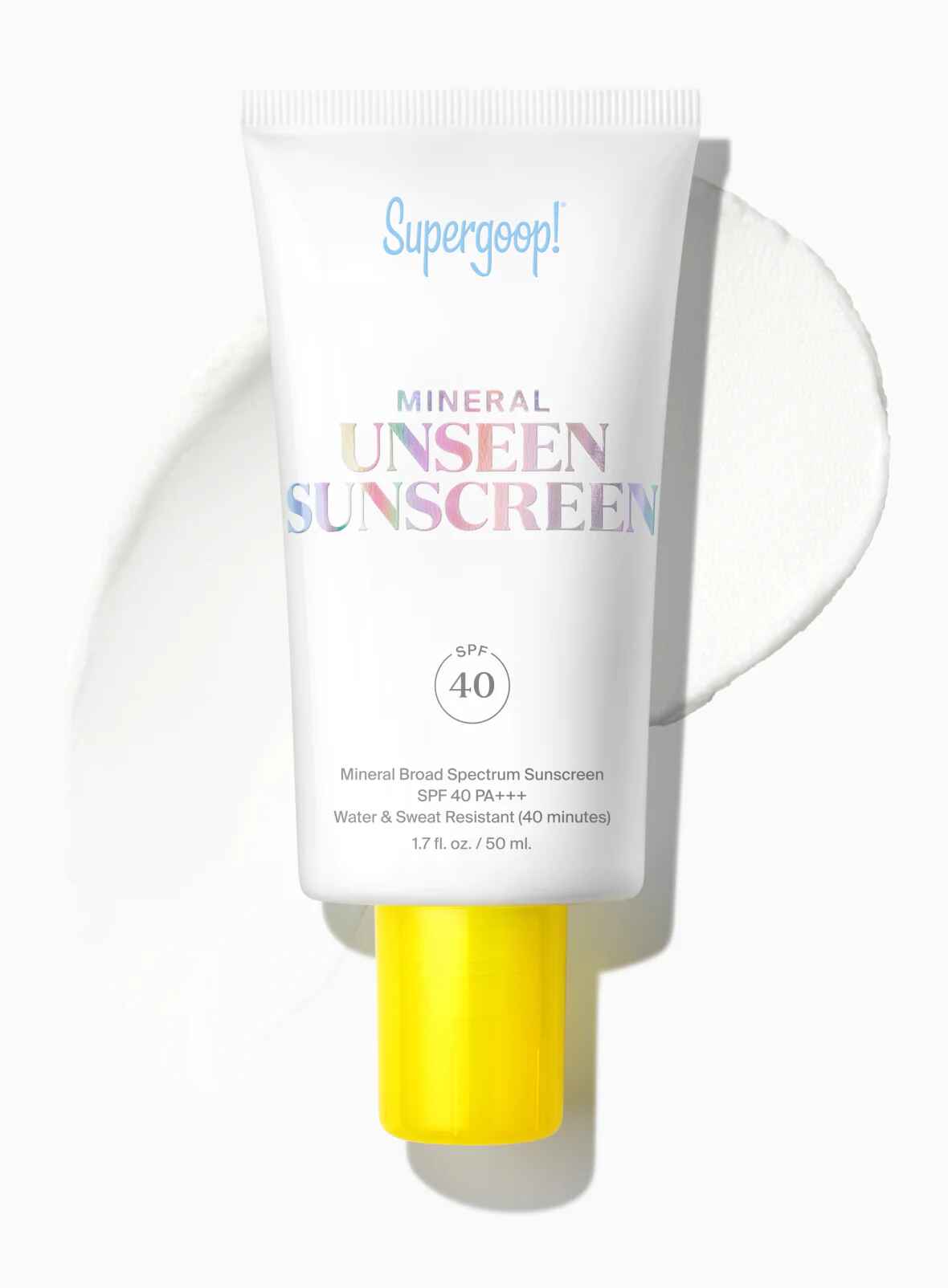 Supergoop Mineral Unseen Sunscreen SPF 40.
