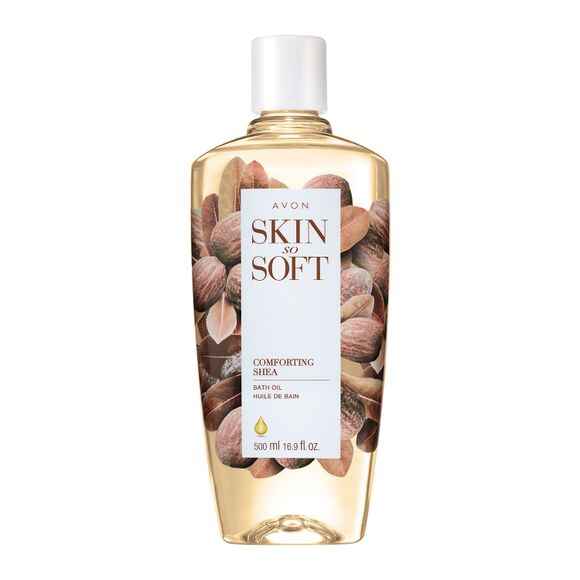 Avon Skin So Soft Comforting Shea Butter Bath Oil.