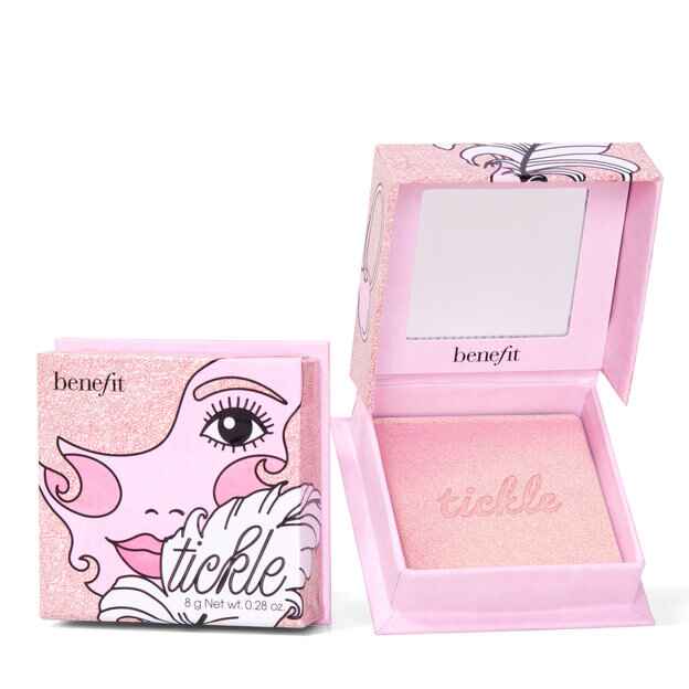 Benefit Cosmetics Golden pink highlighter.