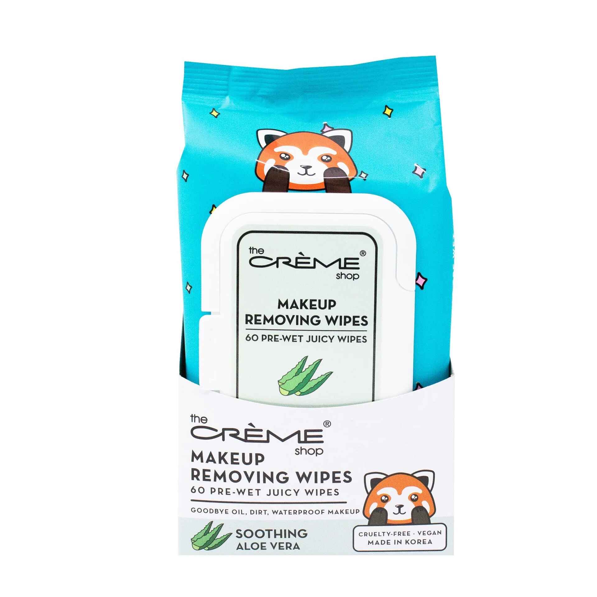 The Creme Shop RED PANDA JUICY MAKEUP REMOVING WIPES.