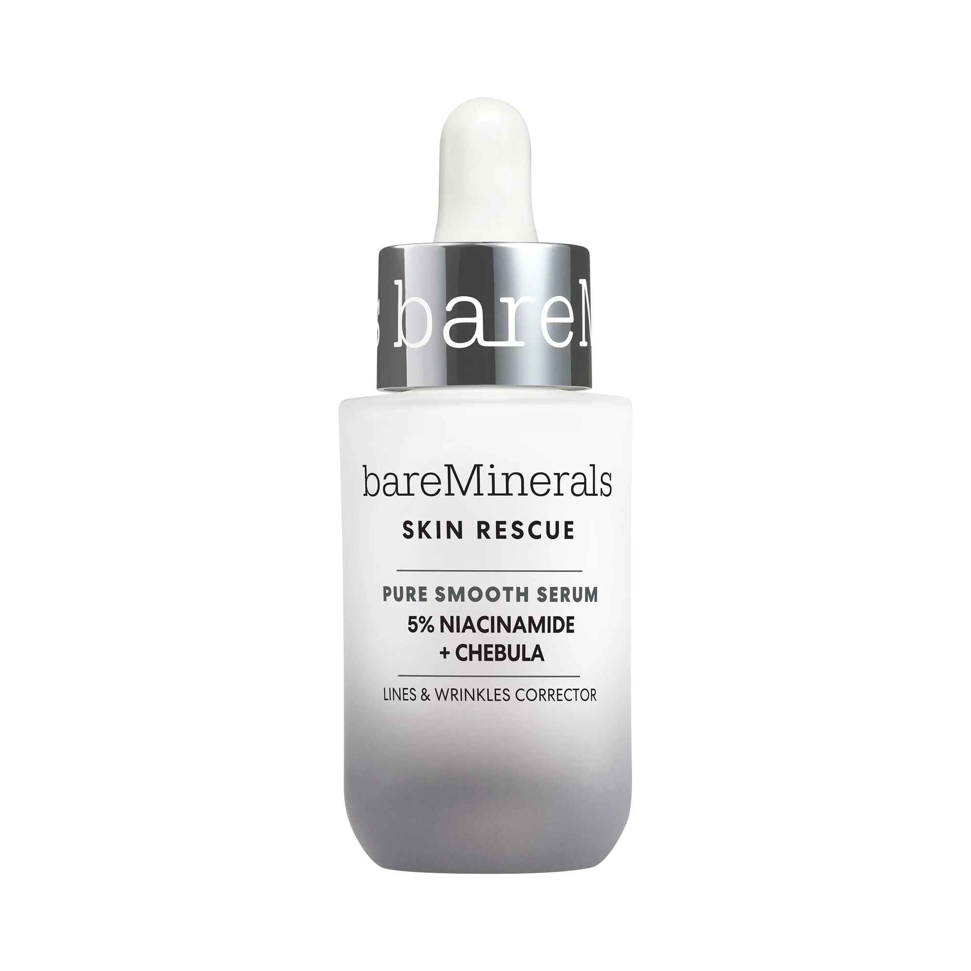 Bare Minerals SKIN RESCUE PURE SMOOTH SERUM WITH 5 NIACINAMIDE AND CHEBULA.