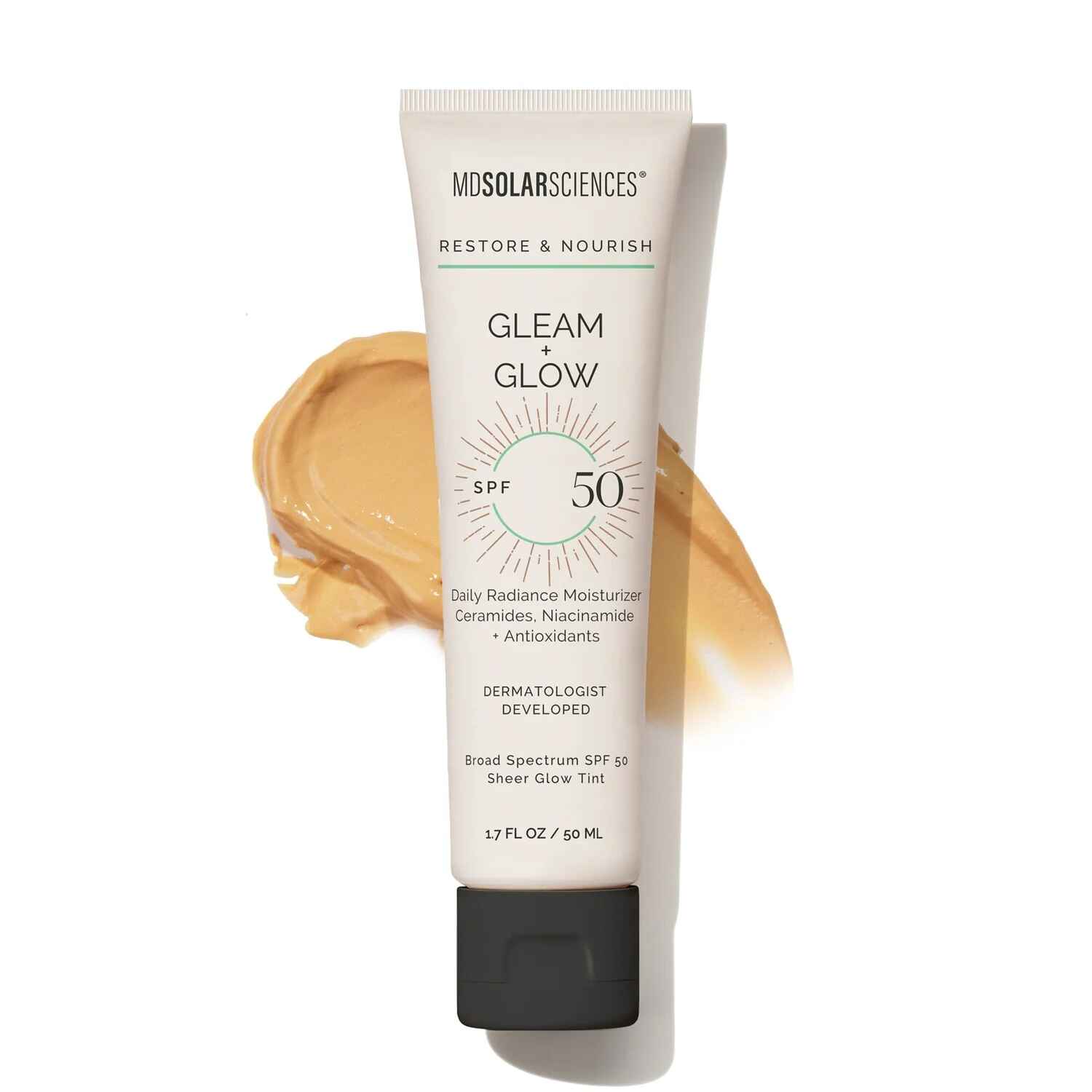Md Solar Sciences Gleam + Glow SPF 50.