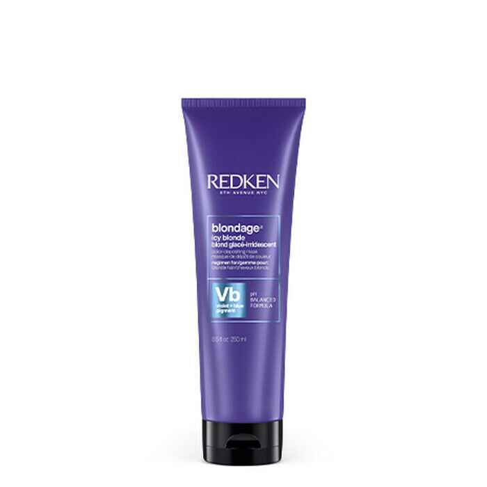 Redken BLONDAGE COLOR DEPOSITING MASK FOR ICY BLONDE HAIR COLOR.