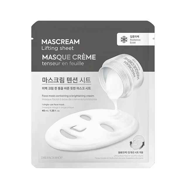 The face shop Mascream Lifting Sheet.