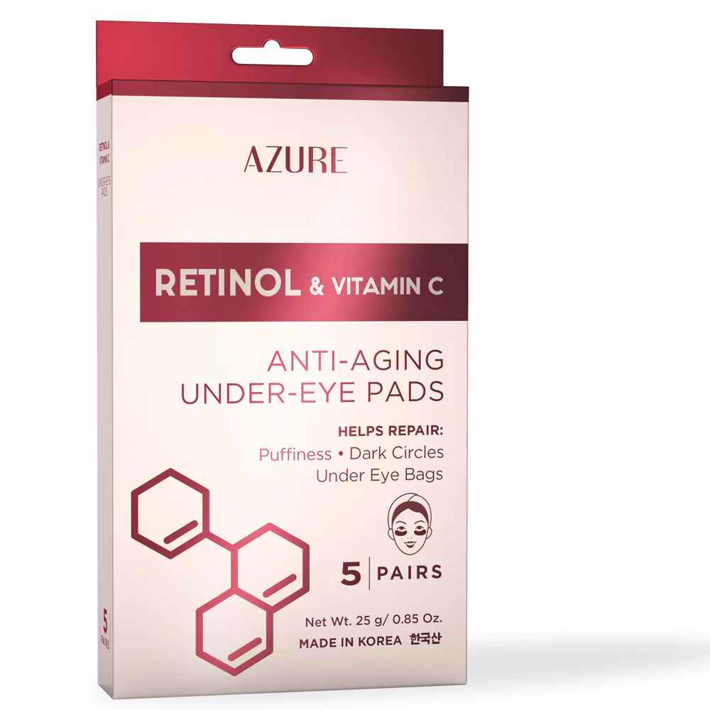 Azure RETINOL and VITAMIN C ANTI AGING UNDER EYE PADS 5 PAIRS.