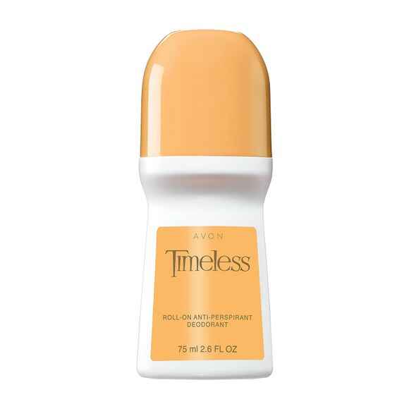Avon Timeless Roll-On Antiperspirant Deodorant.