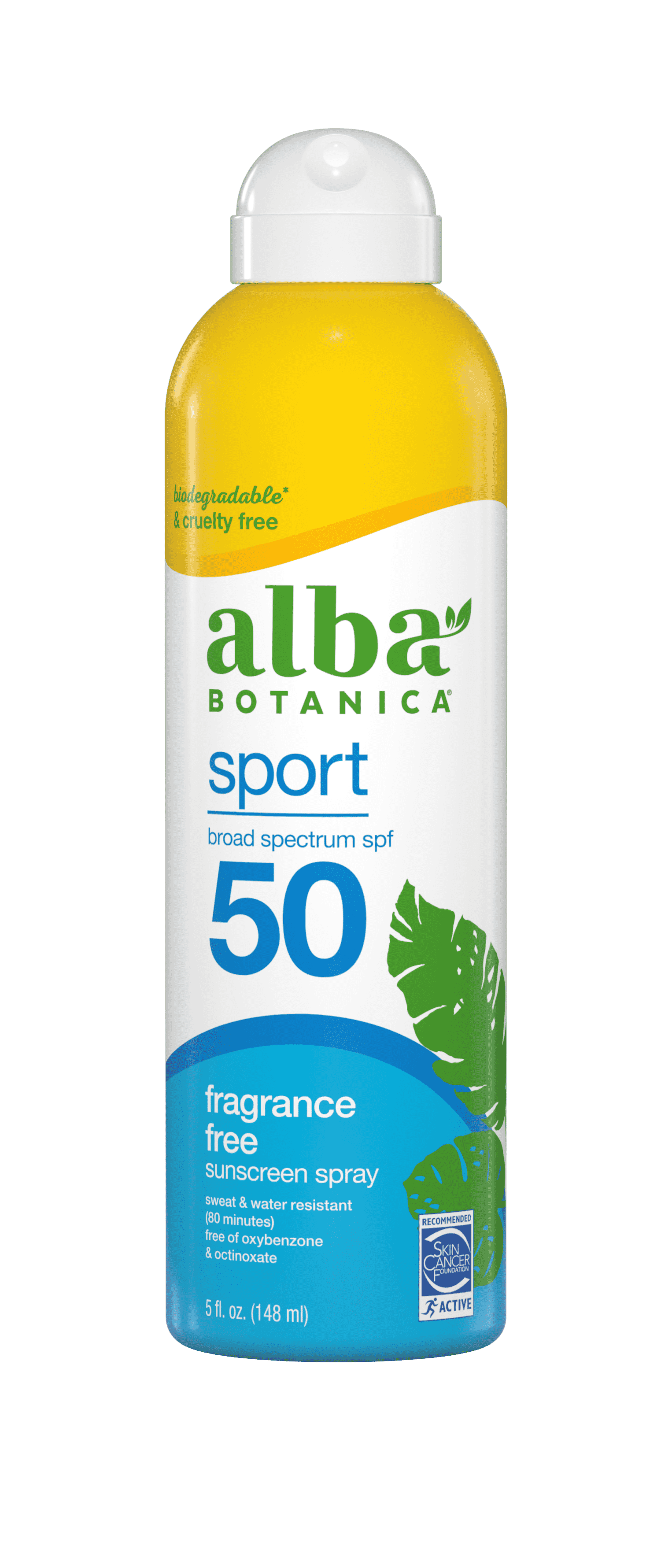 Alba Botanical Sport Sunscreen Fragrance Free Sunscreen Spray SPF 50.