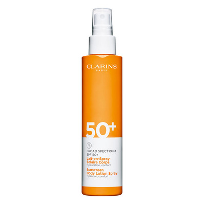 Clarins Sunscreen - Body Lotion Spray - Broad Spectrum SPF 50.