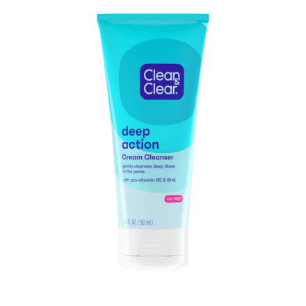 Clean and Clear Deep Action Cream Cleanser.